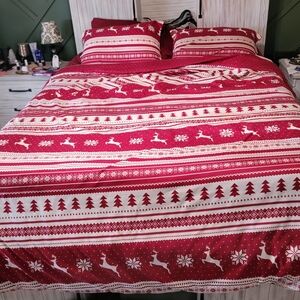 Holiday fairisle queen duvet cover